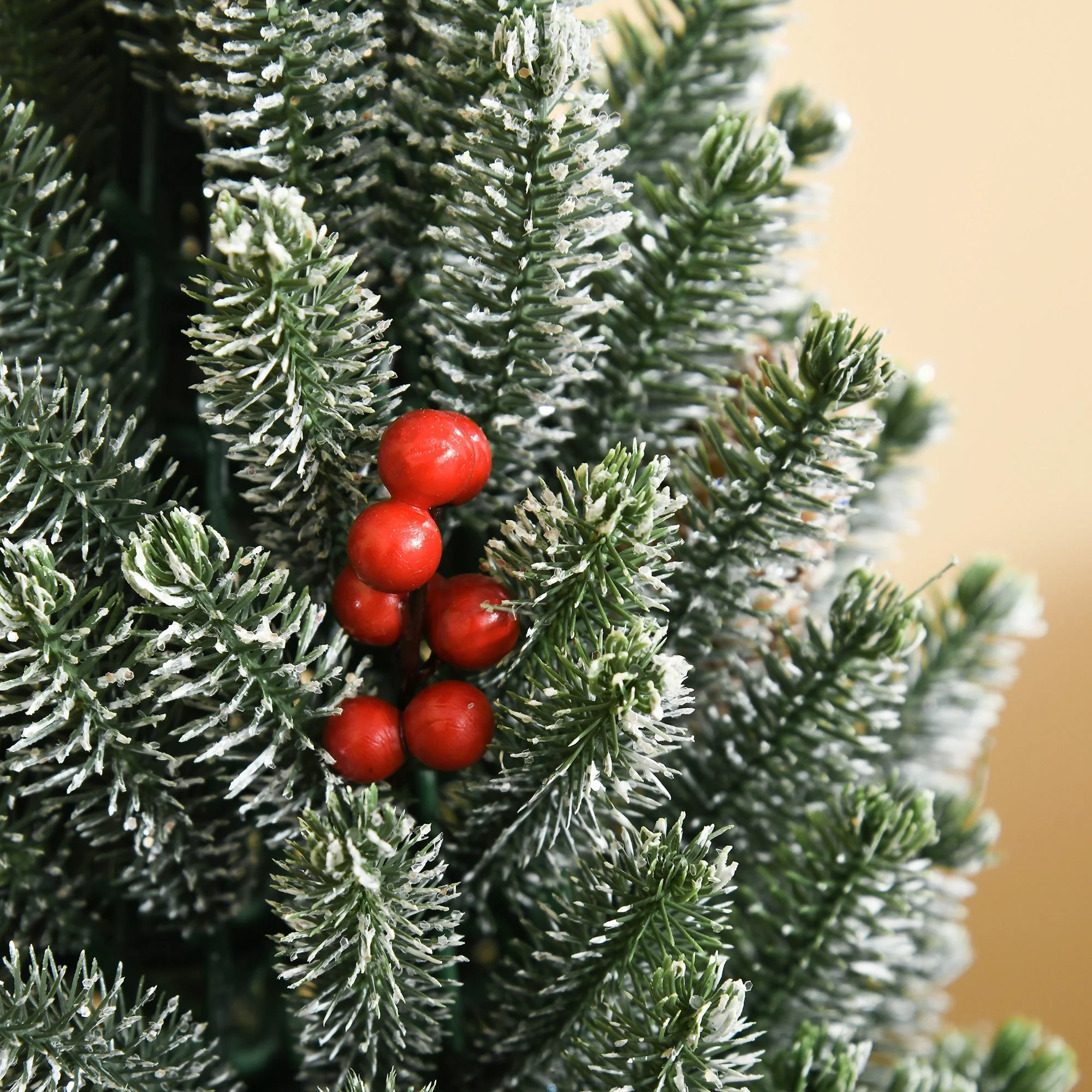 Artificial Christmas Tree Table 170 Branches Snowy Berries Pine Cones Plastic - Image 8