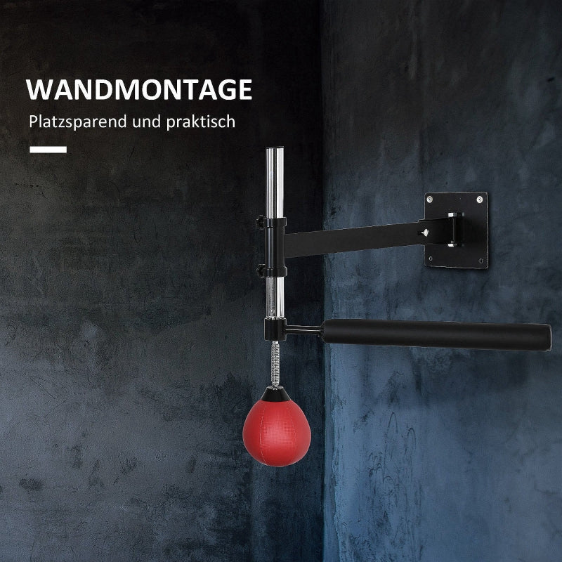Boxing Rack, Wall Mount Foldable with Reflex Bar, Red - Image 5