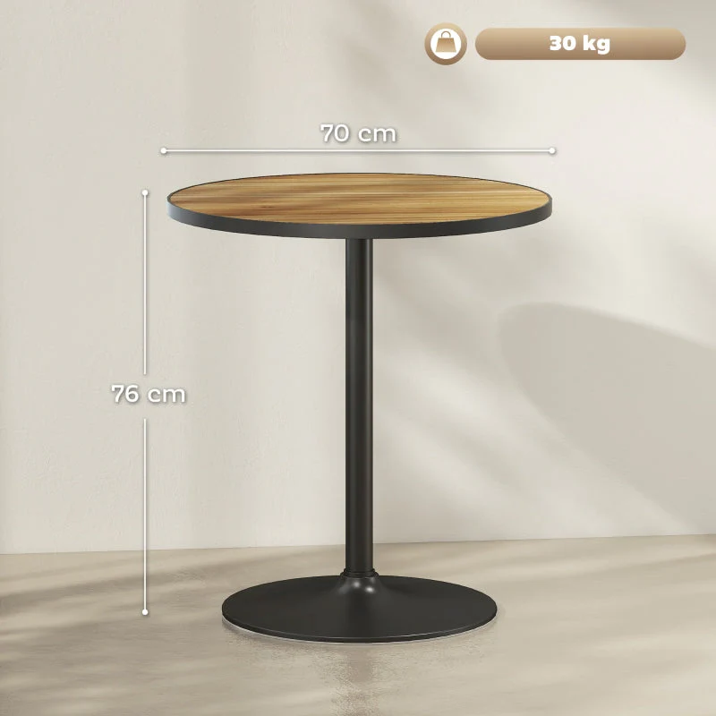 Dining Table, Round Modern Ø70 cm 4-Person, Oak - Image 3