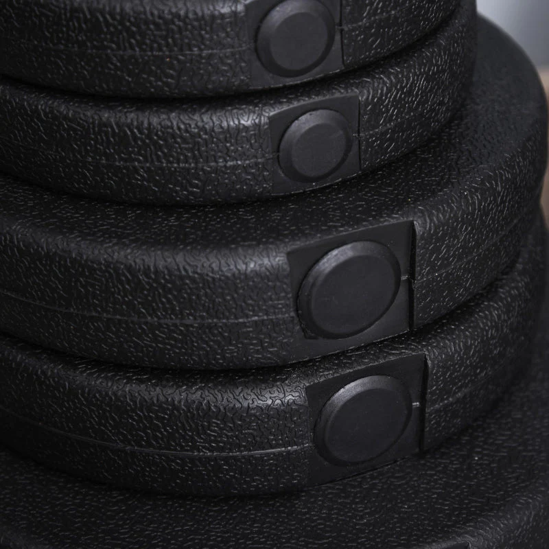 Dumbbell Set 40 kg, 12 Weight Plates, Black - Image 8