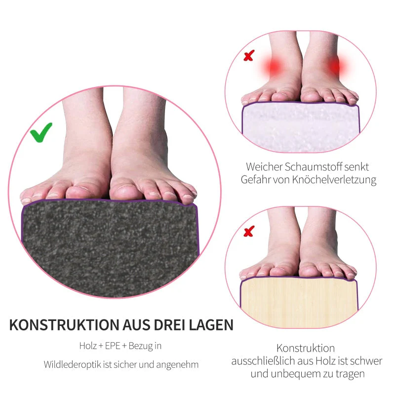 Foldable Balance Beam, Non-Slip, Suede, Purple - Image 6