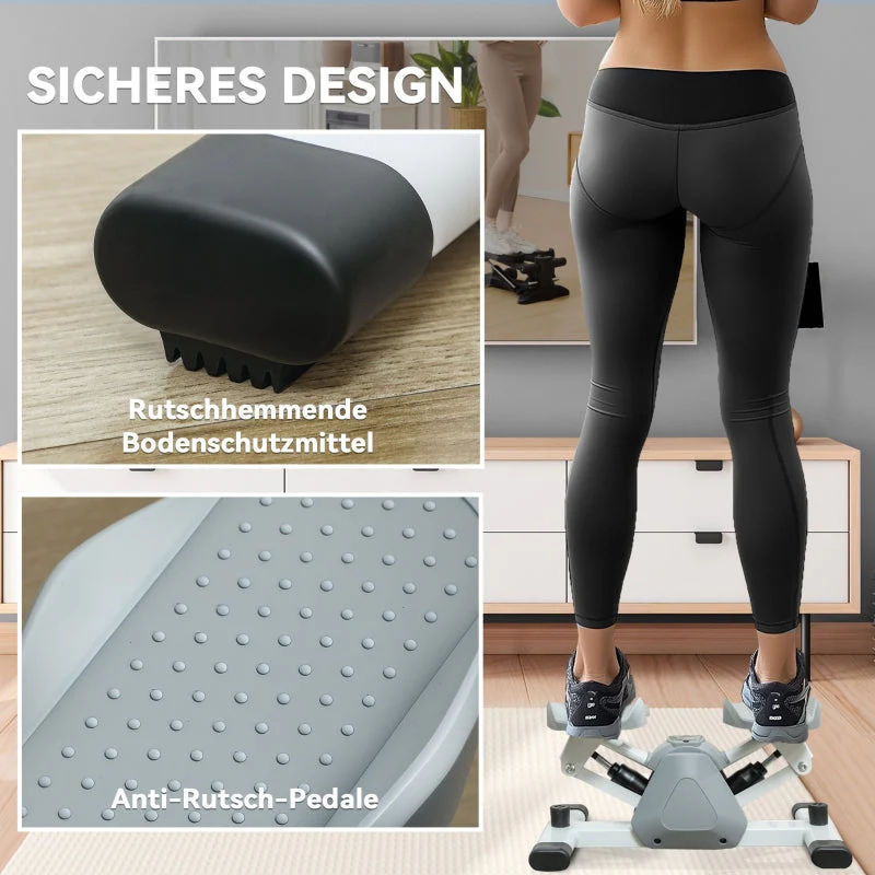 Mini Stepper with LCD Display, Non-Slip Pedals, 100 kg, Gray - Image 7